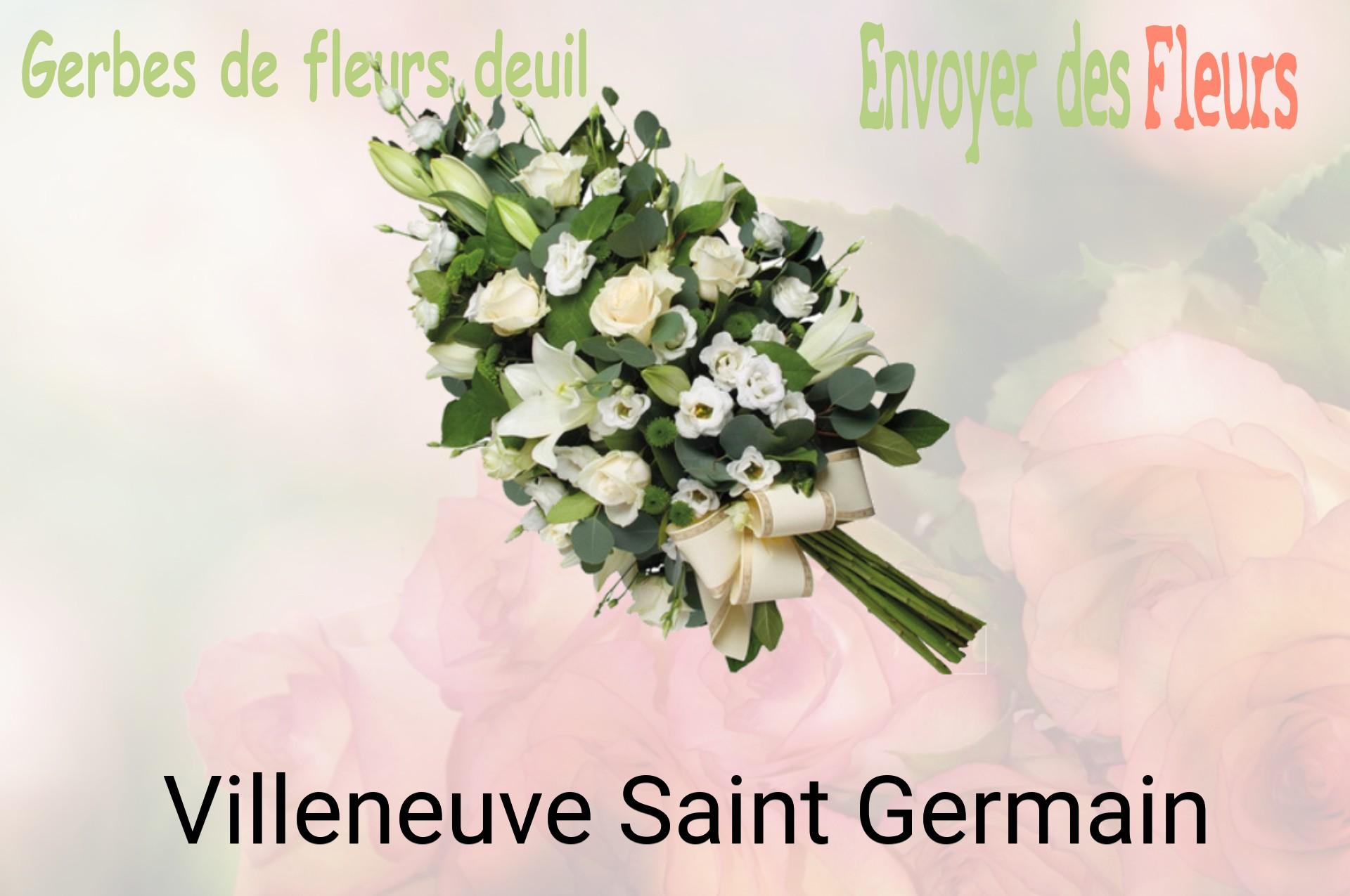 Gerbe de fleurs de deuil livrée à Villeneuve-Saint-Germain